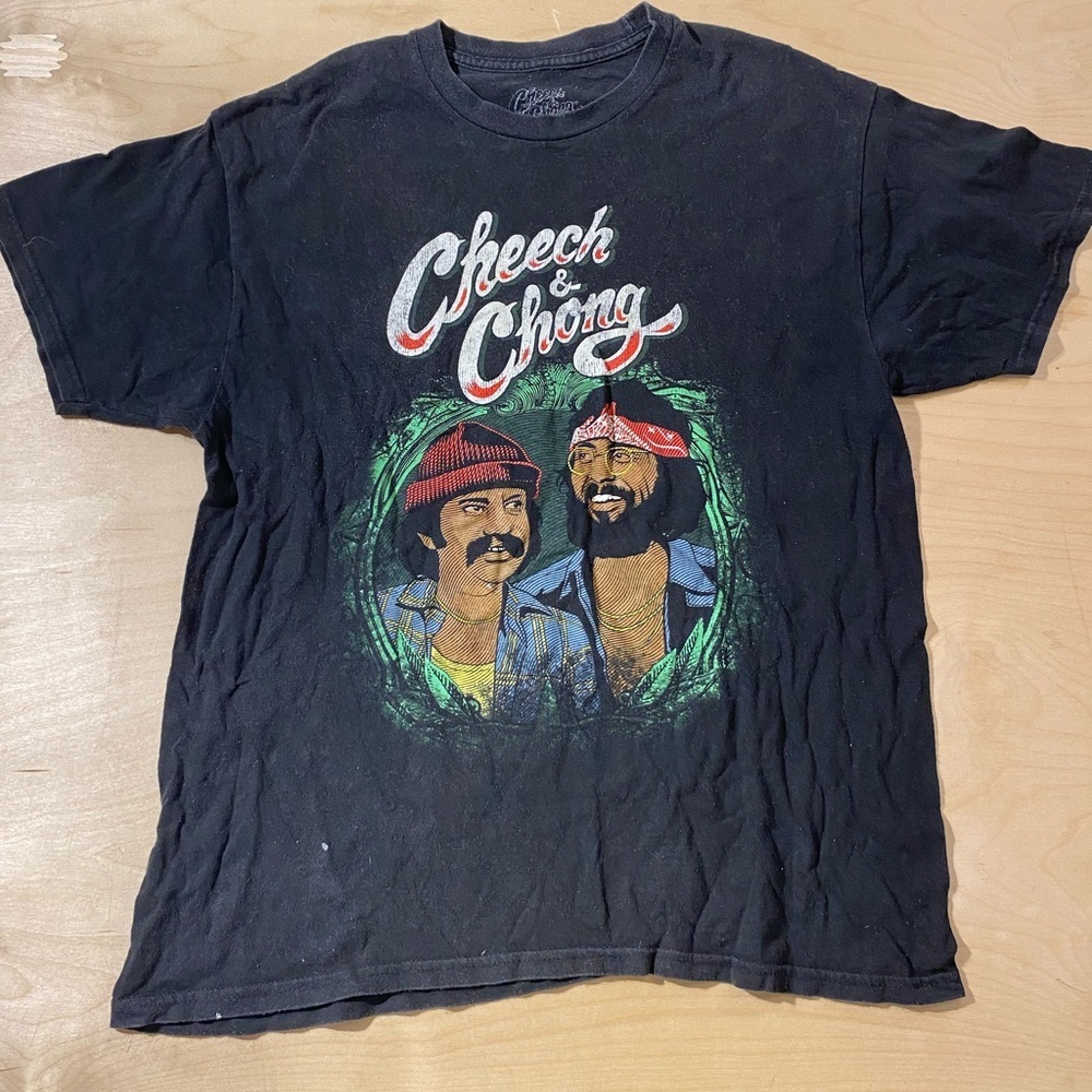 Cheech & Chong Black Graphic T-Shirt Large (MM)